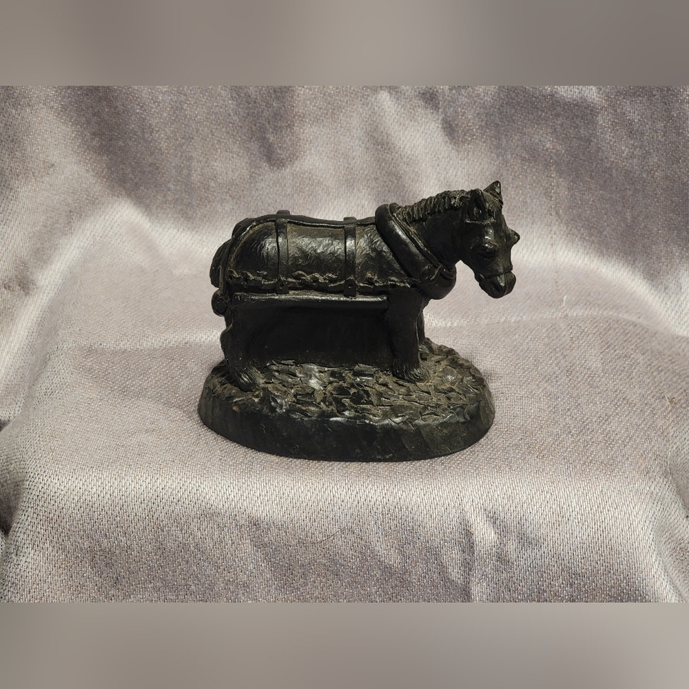 Vintage E & J Mining Memories Collectible Pit Pony Made From British Coal